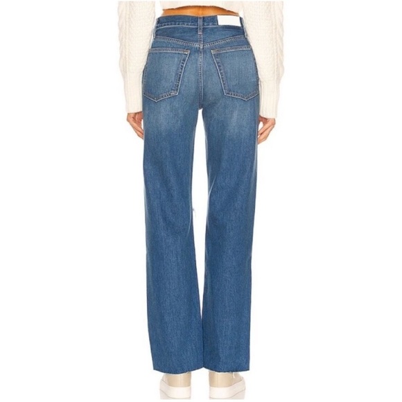 Re/done 90's High Rise Loose Destroyed Broken Blue Jeans Size 29 NWT - Picture 2 of 8